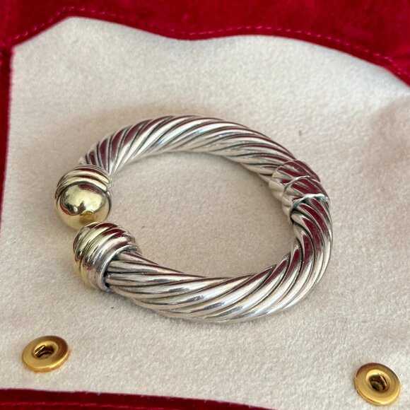 David Yurman Vintage Two-Tone Cable Classics Dome Bracelet - Picture 4 of 6